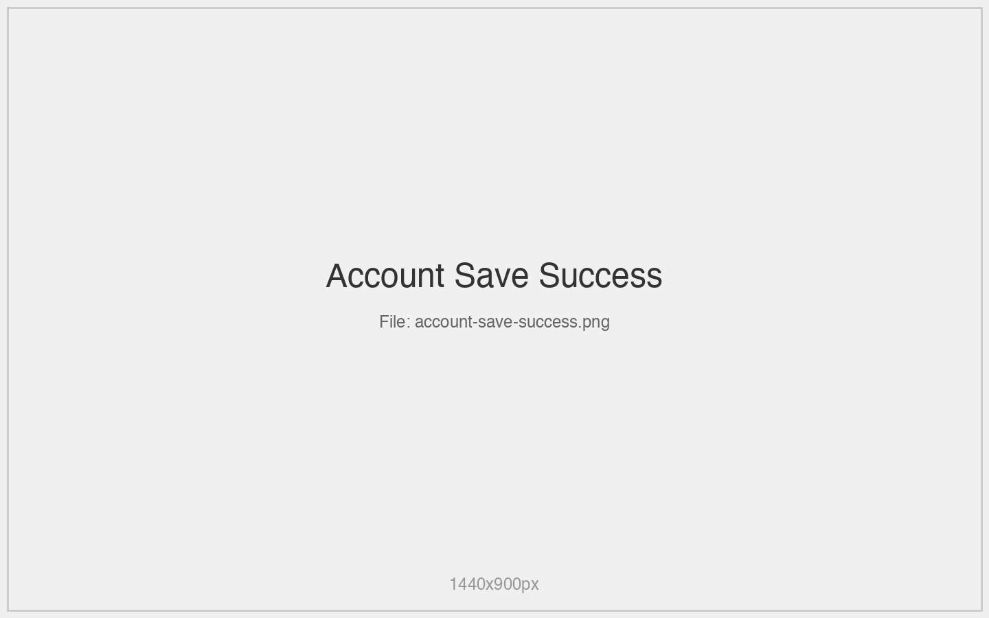 Account Save Success