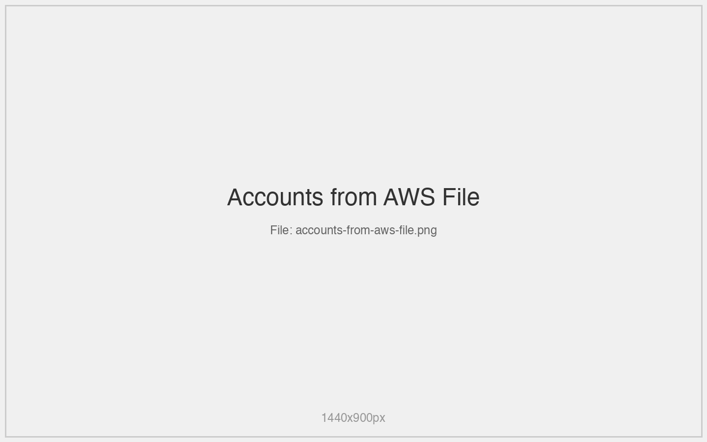 Accounts from AWS File