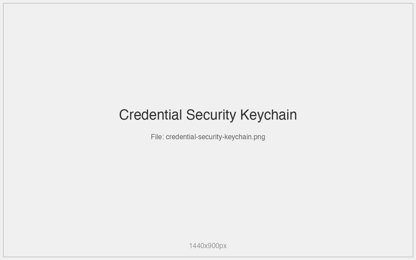 Credential Security Keychain