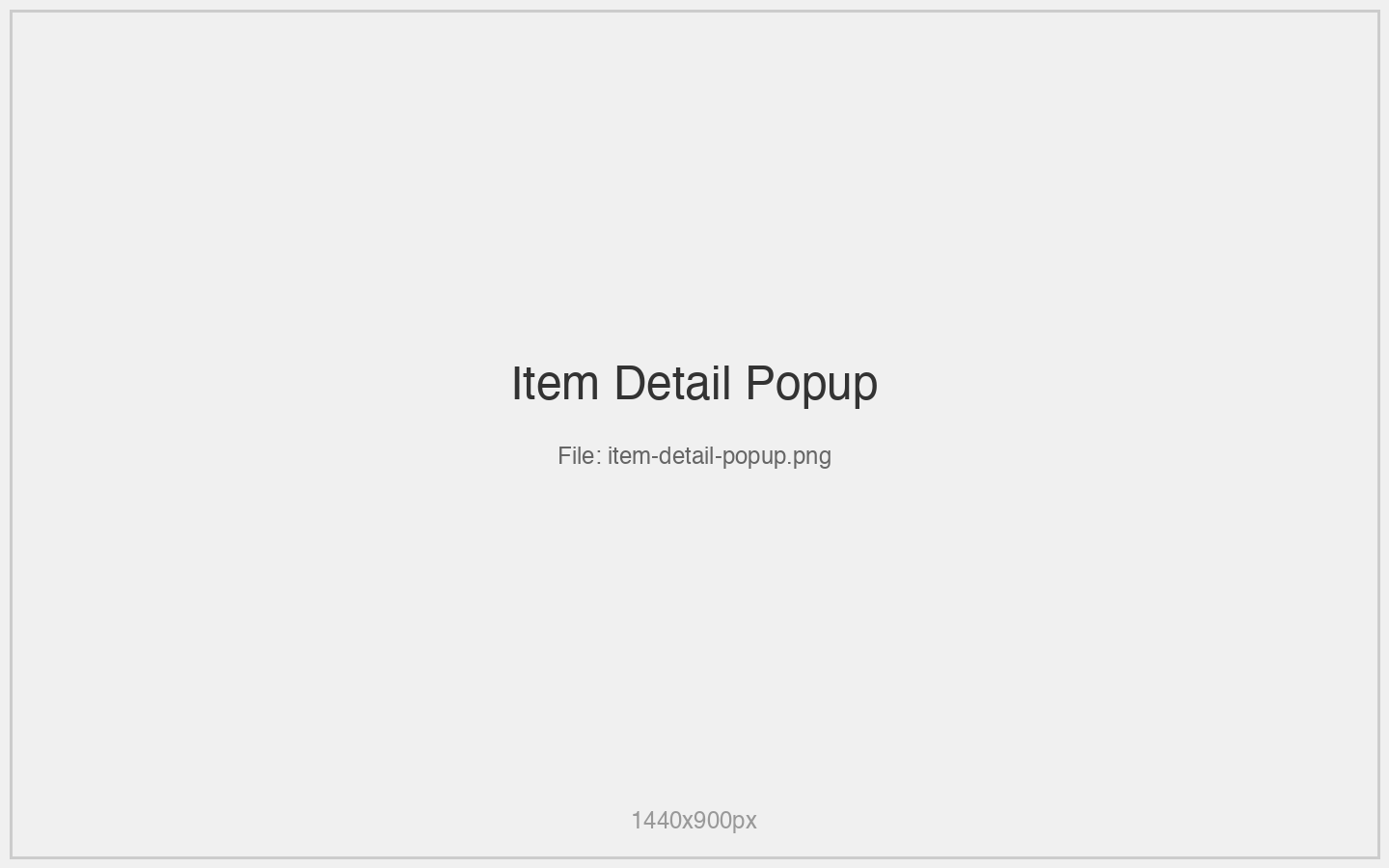 Item Detail Popup