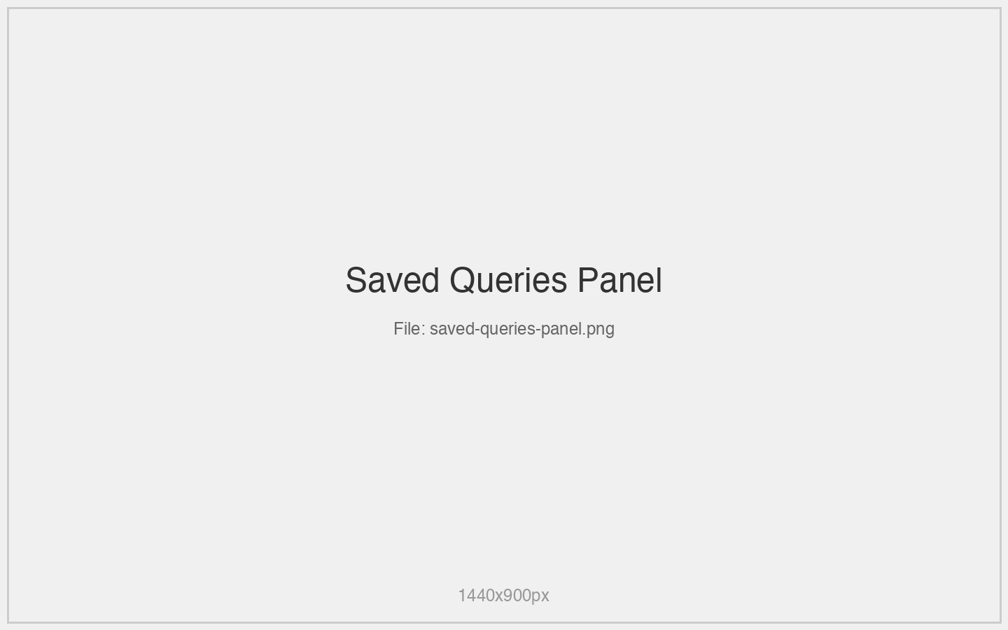 Saved Queries Panel